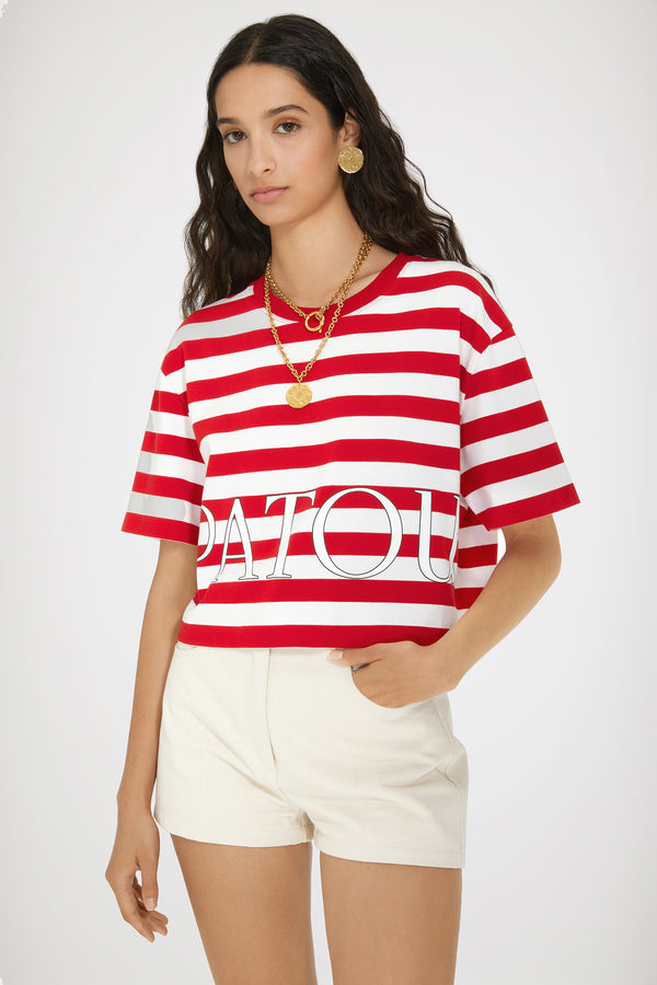 Patou boxy striped t-shirt in organic cotton