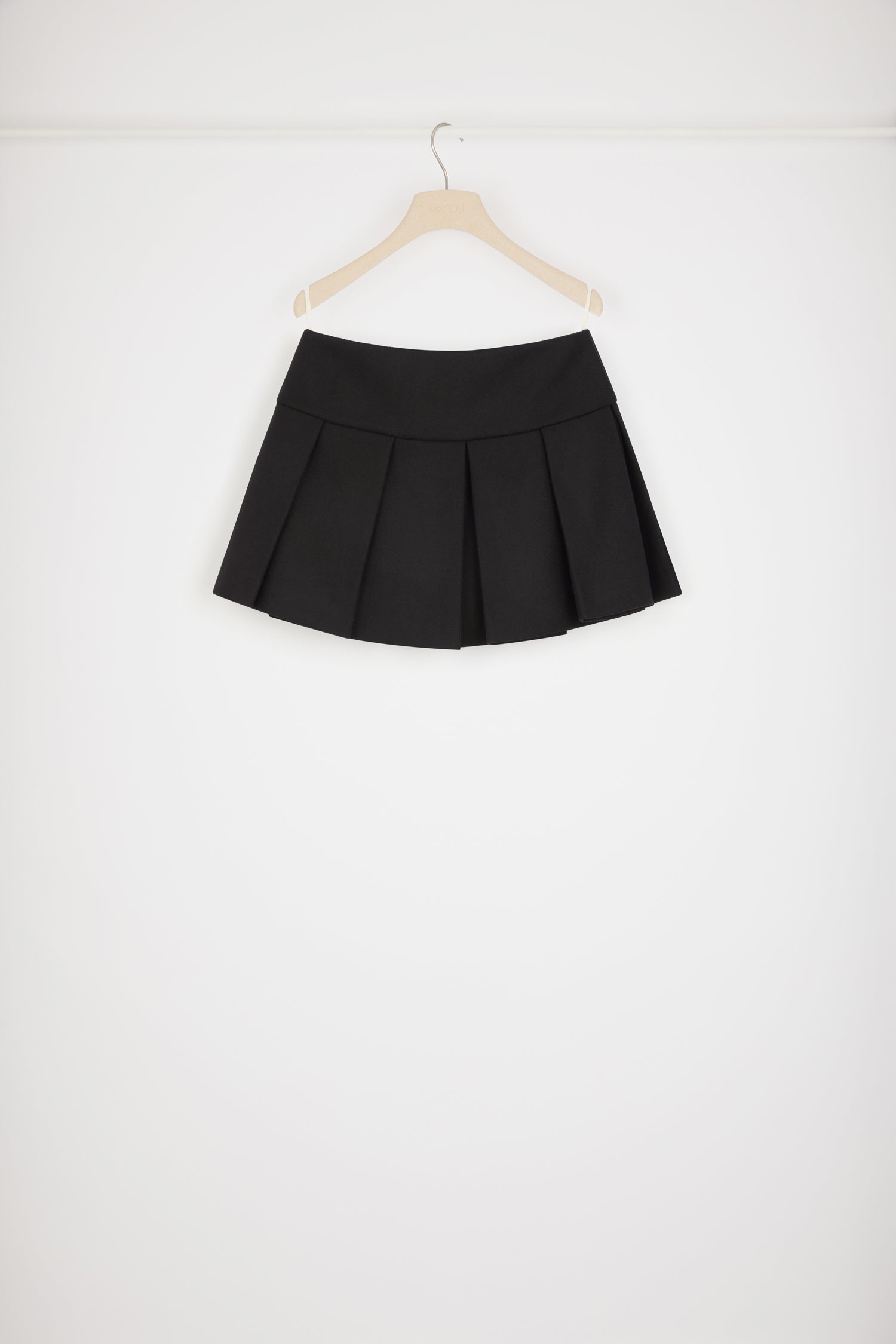 Patou | Pleated mini skirt in wool-blend felt