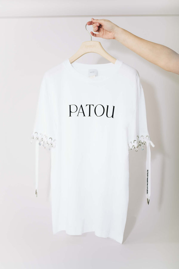 Patou Upcycling logo t-shirt in organic cotton