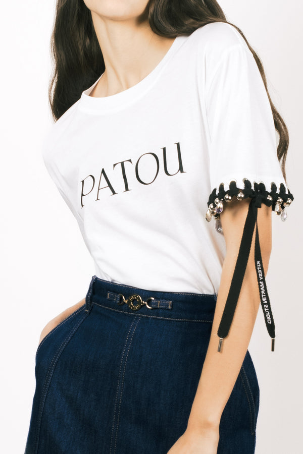 Patou Upcycling 오가닉 코튼 파투 로고 티셔츠