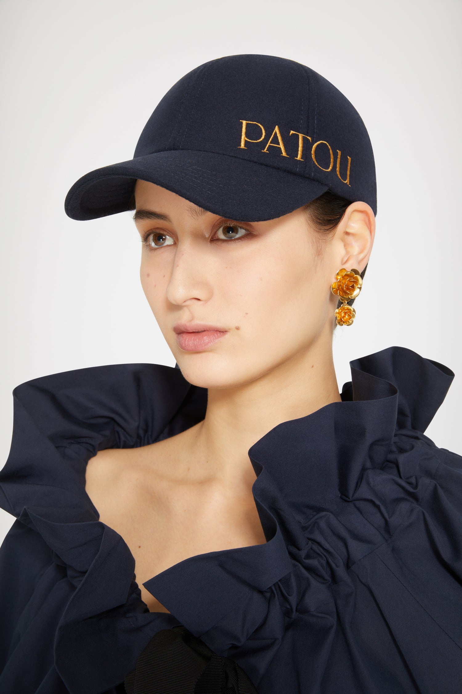 Patou | Casquette Patou brodée en laine et cachemire