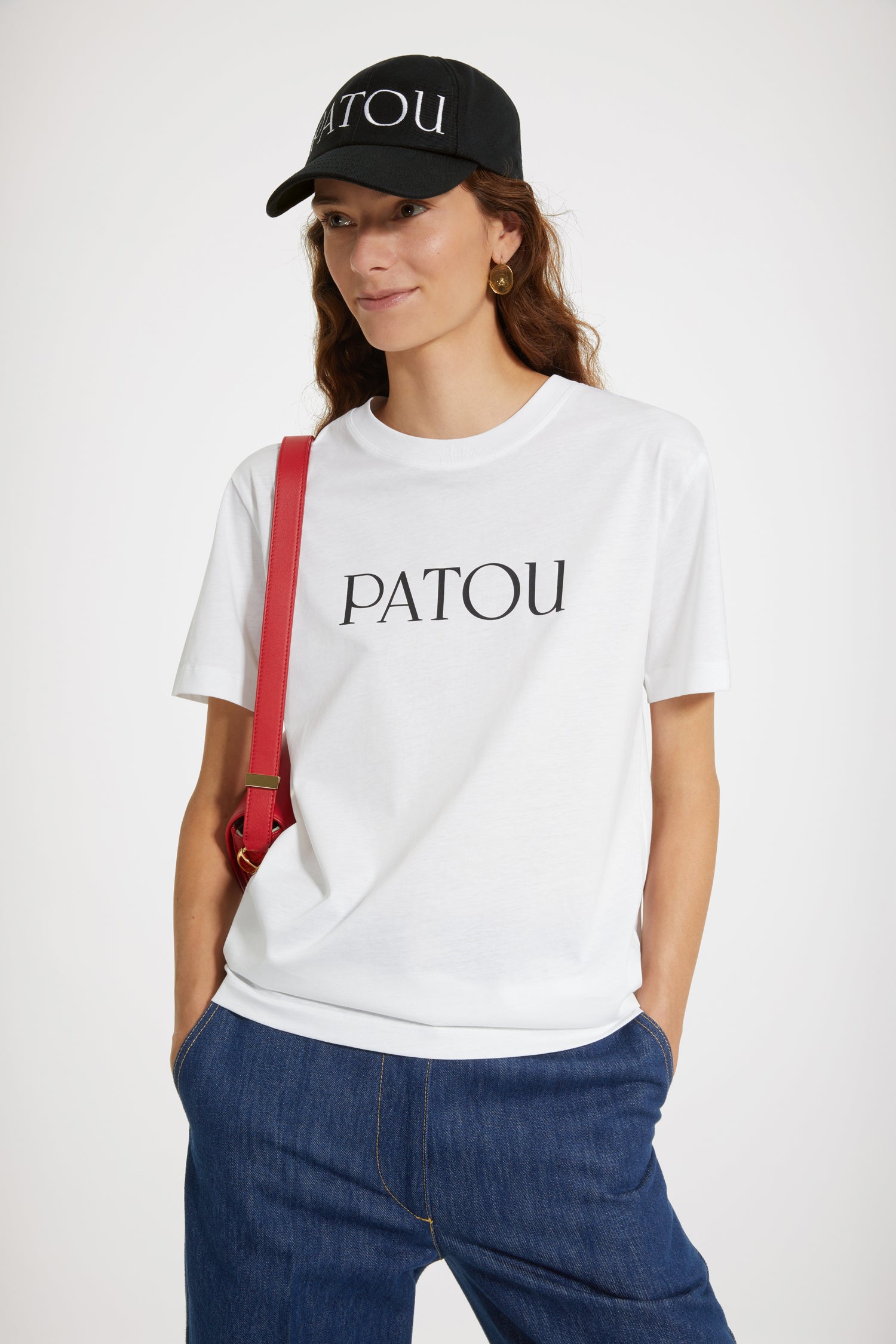 PATOU パトゥ ロゴ コットン Tシャツ レディース ホワイト